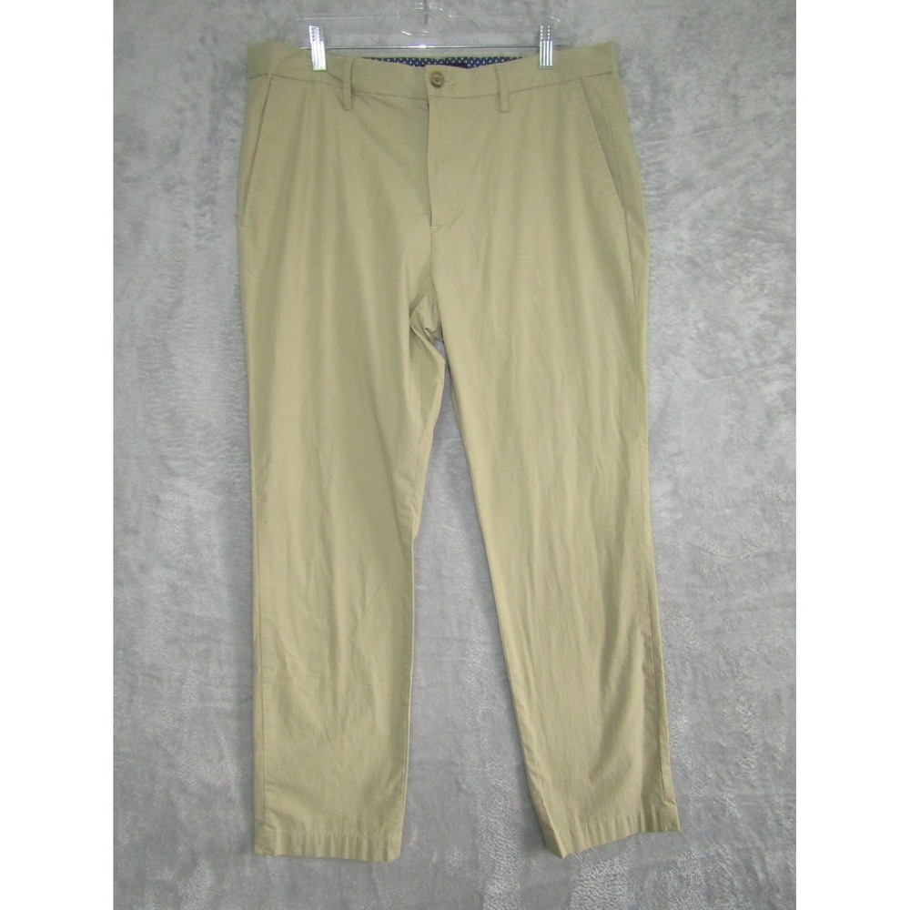 Banana Republic Aden Chino Khaki Pants 35x32 Stretch Cotton Modern Preppy